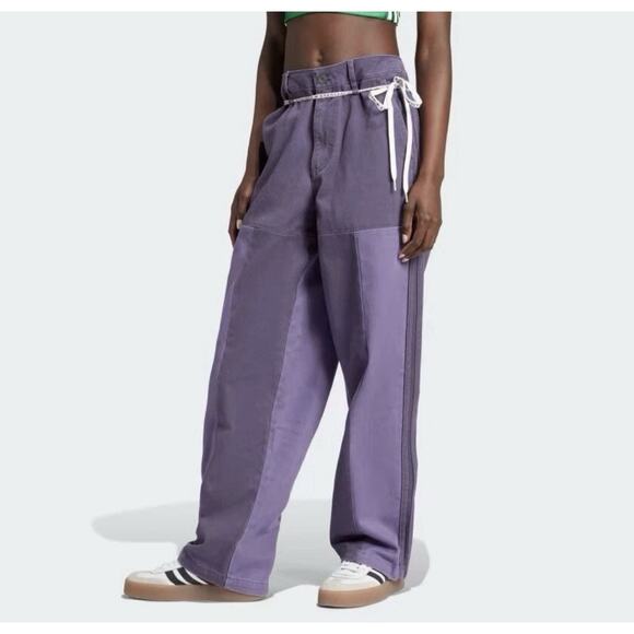 Adidas Women's KSENIASCHNAIDER Patchwork Straight Leg Jeans sz 26” New IY7834 - Picture 6 of 9